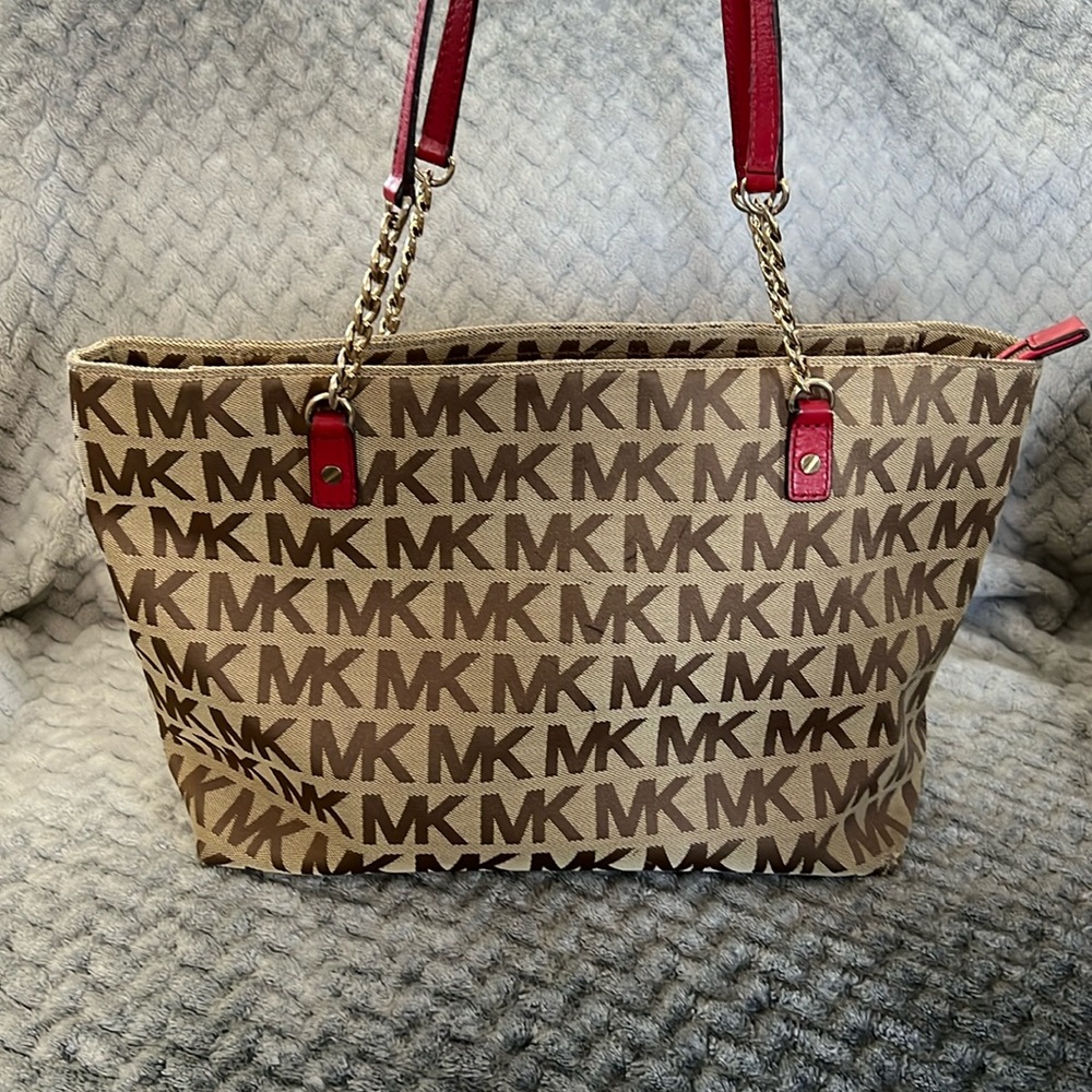 Used MICHAEL Michael Kors Monogram Shoulder bag. Good condition